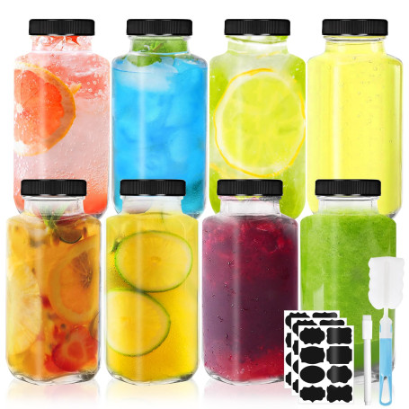 BBWELL 8pcs Bocal en Verre avec Couvercle