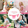 KIMIGO Pot de Voyage Enfant Pliable,Siège Toilette Pliable Enfants 3-in-1,Trainer Pot WC Pour Chaise Bébé,Portable Siege Toilett