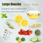 Mélangeur Vinaigrette 200 ml Plastique Sauce Mélangeur pour Salade,marinades - Melangeur Vinaigrette Gradué Shaker - Anti-Fuite