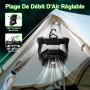 joyshie Ventilateur de Camping, Ventilateur Portable Rechargeable 10000mAh 4 Vitesses, Ventilateur USB Silencieux avec Lumière L