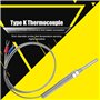 Contrôleur de Température, Keenso Capteur Thermocouple de Type K Filetage M8 Fil de Capteur de Température de Sonde de Thermocou