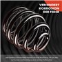 Frankberg 2x Ressorts de suspension Essieu Avant Compatibles avec T.i.g.u.a.n 2007-2018 Caddy III 2010-2015 Caddy IV 2015-2020 R