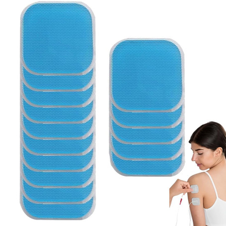 JUGUTA Lot De 15 Électrodes De Rechange En Gel - 45 X 45 Mm - Pour Appareil D'Entraînement Abdominal - Utilisable Sur Les Coussi