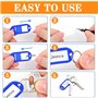 JUGUTA Porte Clef À Etiquette, 20Pcs Étiquettes D'Identification, 10 Couleurs Étiquettes De Clé En Plastique, D'Identification P