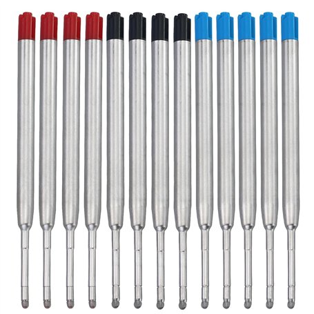 Lot de 13 recharges de rechange pour stylo à bille - Épaisseur de trait : 1 mm - Pour stylo à bille - Pour le format G2