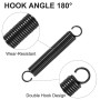 GUNGY Ressort de Traction 20mm Ressorts de Tension avec Crochets Ressorts en Fil de piano Diamètre du Fil 0,4mm Diamètre Extérie