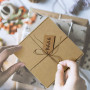 Boîtes de Cadeau avec Couvercles, Boite Papier Kraft Marron Boite Cadeau Vide de 12,5 x 12,5 x 4cm Emballage Cadeau Facile à Ass