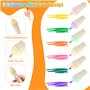 LPAMABA 36 Pcs Mini Surligneurs Mignons, Petit Feutre Couleur Pastel en Forme de Glaces/Sucettes/Cornets, Marqueurs Fluorescents