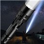 Lampe de poche de chasse tactique 90000 lumens, lampe de chasse super brillante avec montage sur rail, lampe de poche à pressost
