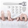Râpe à Pied Pédicure, Couteaux de Pédicure Multifonctions, Outil de Soin des Pieds, Professionnel Pédicure kit Outils avec 10 La
