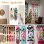 Yqhugbc 2 Pièces Support Mural pour Skateboard en Plastique, Support D'affichage Skateboard Mural, Support Mural pour Skateboard