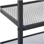 FurnitureR Étagère de Cuisine à 3 Niveaux, Organisateur de Bureau, étagère à épices sur Pied, pour Plan de Travail, Cuisine, Sal