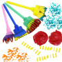 Éponge Brosses de Peinture Enfant Ensemble Pinceaux et Tablier 48 Pièces Art DIY Outils d'art d'apprentissage Précoce d’Bambin p