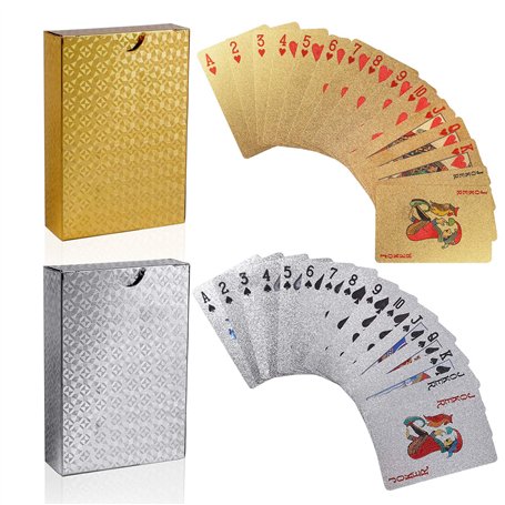 FT-SHOP Jeu de Carte Lot de 2 Cartes de Poker Imperméable en Feuille