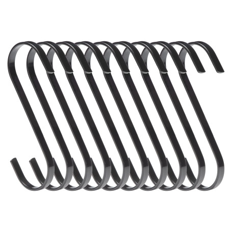 Crochets en S de 12 cm de Grande Crochets Plats en S Crochet de Suspension en Acier Inoxydable pour Ustensiles de Cuisine