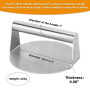 16cm Rond en Acier Inoxydable Steak haché，2 mm épaissi Presse Burger，pour Les Hamburgers