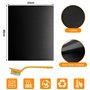 Kezidhp Lot de 4 Tapis BBQ Réutilisables Anti-Adhérents avec Brosse de Nettoyage Incluse - Plaque de Cuisson pour Barbecue Gaz, 