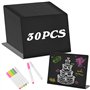 Kezidhp 30PCS Mini Ardoises Noires Effaçables 10x7
