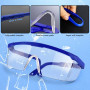 KAYLRE 8 Lunettes de Sécurité Transparentes - Lunettes de Protection Avec Verres en Plastique, Pont-de-Nez et Embouts de Branche