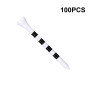 Zivisk Tee Golf Bois 70mm Lot de 100 Tees Golf en Bambou - Blanc