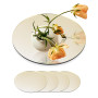 Strehknewen Lot de 4 Plateaux Miroir Ronds - décoratif doré sans Points adhésifs - décoratif en Acrylique pour décoration de Tab