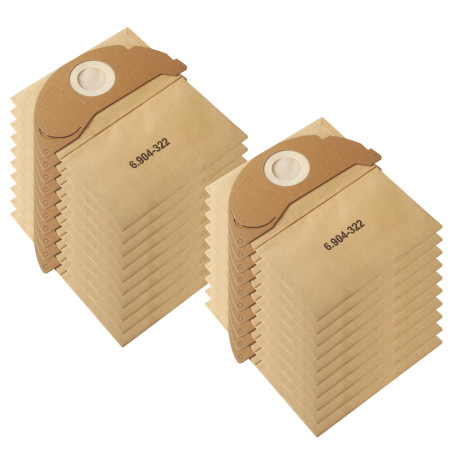 20 sacs d'aspirateurs pour Kärcher WD2 WD2 Premium MV2 WD 2.200 à WD 2.550 A2004 A2054 A2099