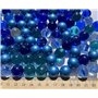 FAIRY TAIL & GLITZER FEE Lot de 100 billes multicolores en verre - 16 mm - Mélange de billes bleues