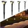 Lampe Solaire Extérieur Jardin Lumière Solaire Exterieur Étanche IP65 Eclairage Spot Solaire Exterieur LED Sécurité Sans Fil Fon