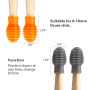4 Pièces Tambour Muet Amortisseur de Tambour Baguette de Tambour Silicone Accessoire de Percussion Conseil Pratique Silencieux A
