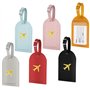 AMANMAN Étiquettes de Bagage Avion 6 Pièces Étiquettes Valise Étiquettes d'identification en Cuir Étiquette de Sac à Main Access