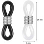 LiJuanWang Extrémités de chaîne de lunettes,40 pièces Embout Chaine Lunette de 20 mm,Lunettes Réglables Extrémités,Boucle Suppor
