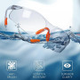 BOBOZHONG Lunettes de Sécurité Transparentes,6 pièces Lunettes de Protection,Lunette Transparente PPE Lunette Chantier Lunette d
