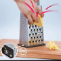 Râpe à Fromage 4 Faces en Acier Inoxydable avec Éplucheur Universel – Ensemble de Râpe de Cuisine et Éplucheur pour Légumes, Fro