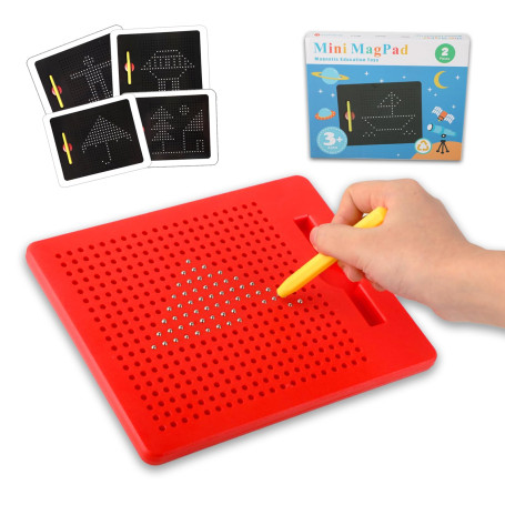 Tablette Dessin Enfant magnétique – Jeux pour occuper Les Enfants dans la Voiture – Magnetic Book éducatif Rouge