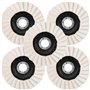 Lot de 5 disques de polissage 125 mm x 22 mm en feutre de laine pour meuleuse d'angle