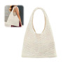 CUVZORA Sac à bandoulière été femme - Sac boho crocheté - Filet léger pour plage