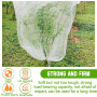 CUVZORA Filets Protection Plantes Anti-Oiseaux et Insectes, avec Fermeture Éclair + Cordon Serrage - pour Arbres Fruitiers, Légu