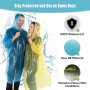 kajkey Ponchos de Pluie Jetables-Ponchos de Pluie Réutilisable Pliable Imperméable Respirant avec Boule de rangement étanche Pou