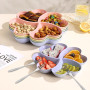 YZROHYI Lot de 4 Plateau Compartiment Aperitif,Assiette Aperitif Réutilisables,Assiette de Collation,Plateau a Noix,Plateaus de