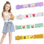RUIJIE 4 Pièces Ceinture élastiques Sans Boucle Enfant Réglable Ceinture Extensibles Invisibles Ajustable Ceintures 35-90cm Cein