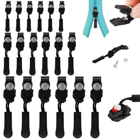 18 Pcs Tête De Fermeture éclair