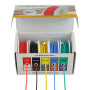 BOJACK Kit Câbles en Silicone 18 AWG Kit de Fil électrique Toronné en Cuivre étamé 300 V Avec 20 φ3mm Tubes (5 Couleurs, 5Meter