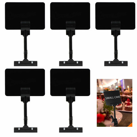 Pinces étiquettes Clips Titulaire Prix - Support D'affichage Présentoir avec de Réutilisables Double Face pour Magasins Fruits R