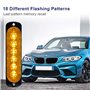 4pcs 12-24V Ultra Mince Voyant Barre D'alarme Stroboscopique d'urgence Lampe- 6 LEDS Bande lumineuse D'avertissement de Flash Ca
