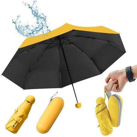 SLTAXAR Mini Parapluie Pliant 8 Cadres de Support Mini Parapluie Parapluie Soleil Anti UV Mini Parapluie Poche Mini Parapluie Ré