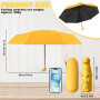 SLTAXAR Mini Parapluie Pliant 8 Cadres de Support Mini Parapluie Parapluie Soleil Anti UV Mini Parapluie Poche Mini Parapluie Ré