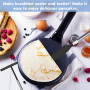CAREDGO 2 PCS Râteau à Crêpe Etaleur Crepe, Épandeur de Crêpes Râteau à Crêpes Épandeur de Crêpes et Spatule en Acier Inoxydable
