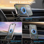 MANKIW 15W Support Telephone Voiture pour magsafe, Support Telephone Voiture Induction pour iPhone 16/15/14/13/12, Mag-Safe Supp