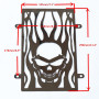 Couvercle de grille de radiateur Skull en acier inoxydable chromé et lames de protection de grille de carénage pour Kawasaki Vul