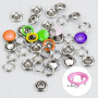 ECHOBUY Lot de 200 boutons-pression avec pince - Anneau en métal - 9,5 mm - En jersey - 10 couleurs